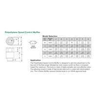 S4MN NUMATICS/AVENTICS SPEED CONTROL MUFFLER<BR>1/2" NPT MALE POLYETHYLENE